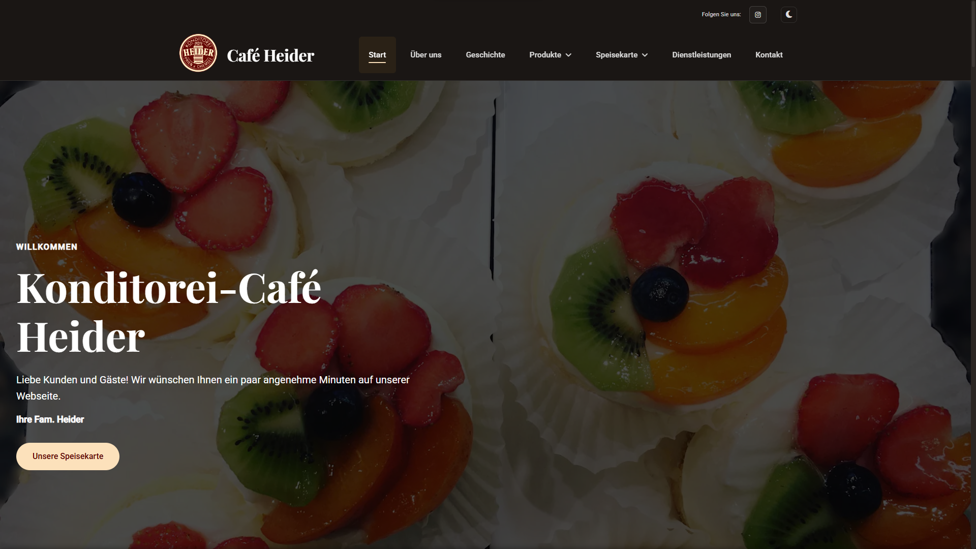 Café Heider – Website nachher